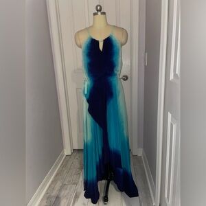 Calypso St. Barth Teal and Navy Ombre Maxi Dress